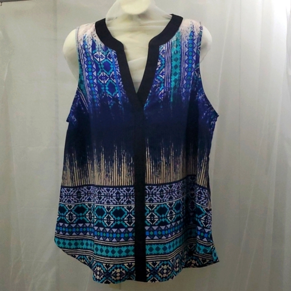 August Mist Multicolor Sleeveless Blouse NWT
